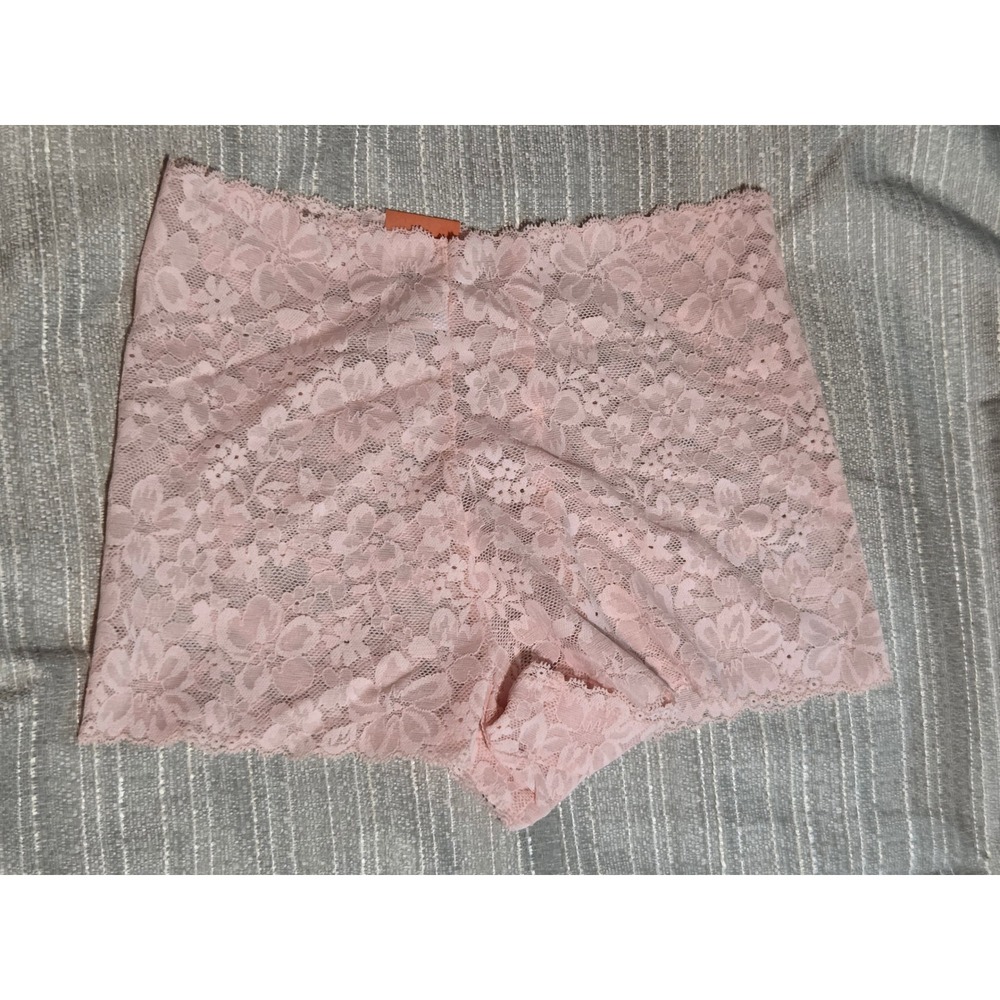 Auden Lace Boyshort Underwear Pink Floral High Waist Panty XS 0-2